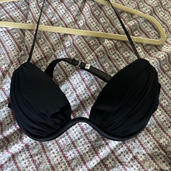 Black Oh Polly 2 piece long sleeve bra & top size xs - Picture 2 of 6